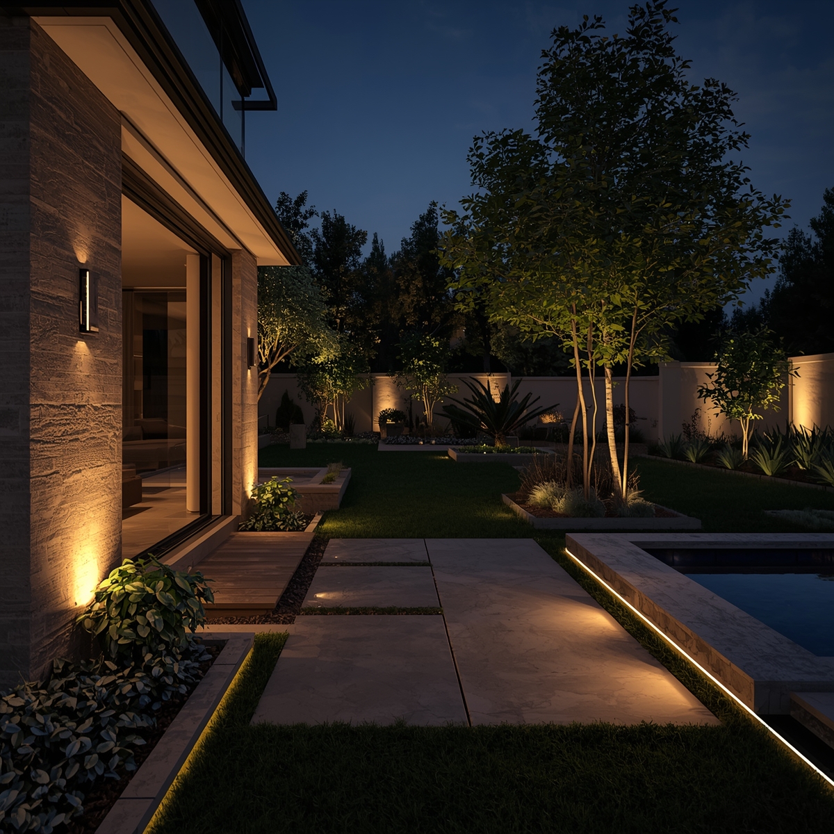 طراحی و اجرای نورپردازی مدرن-قطراب