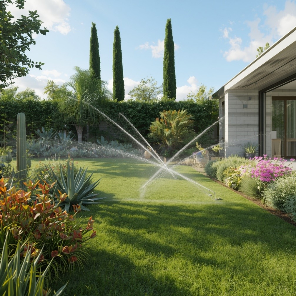 آبیاری هوشمند قطره‌ای در فضای سبز ویلاها؛ صرفه‌جویی در آب و نگهداری آسان-قطراب